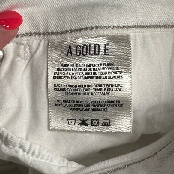 EUC | AGoldE | Distressed Collette Crop | White | Size 27 - Picture 9 of 16